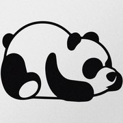 Διακοσμητικό Τοίχου Panda 279ENZ1157 50x33cm Black Wallity Metal