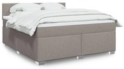 vidaXL Κρεβάτι Boxspring με Στρώμα Taupe 180x200 εκ. Υφασμάτινο