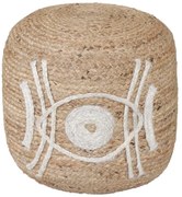 Σκαμπό-πουφ Bono Inart γιούτα σε φυσική απόχρωση Φ40x45εκ 40x40x45 εκ.