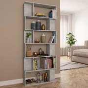Βιβλιοθήκη/Διαχωριστικό Γκρι Σκυροδέμ. 80x24x192 εκ Επεξ. Ξύλο 800094