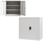 Ντουλάπα Armon Μεταλλική Ανοιχτό Γκρί 90x45x90 εκ. 90x45x90 εκ.
