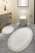 Bathmat Set (2 Pieces) Piante Oval - Ecru Multicolor