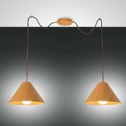 Φωτιστικό Οροφής Esino 3630-46-215 Oak Fabas Luce Μέταλλο,Ξύλο