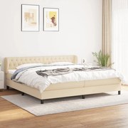 ΚΡΕΒΑΤΙ BOXSPRING ΜΕ ΣΤΡΩΜΑ ΚΡΕΜ 200X200 ΕΚ. ΥΦΑΣΜΑΤΙΝΟ 3126514