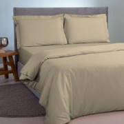Παπλωματοθήκη Satin Plain Beige-Sand Aslanis Home Ημίδιπλο 160x220cm 100% Βαμβακοσατέν