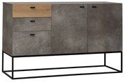 DELTA ΜΠΟΥΦΕΣ CEMENT DARK OAK 136x41xH82cm 05-0608