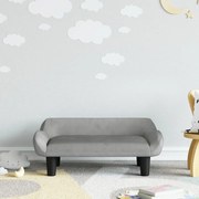 Καναπές Παιδικός Ανοιχτό Γκρι 70 x 40 x 24 εκ. από Βελούδο 3196350