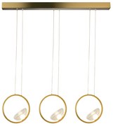 Φωτιστικό Οροφής Τρίφωτο LED Dimmable Zambelis 23029 Gold Matt