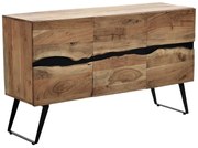 Μπουφές Imena pakoworld μασίφ ξύλο 4εκ φυσικό-μαύρο 148x43.5x86εκ