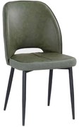 Καρέκλα Bouton 03-1093 49x58x89cm Olive Μέταλλο,Ύφασμα,Τεχνόδερμα