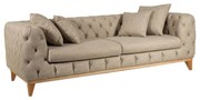 Καναπές τριθέσιος JAGUAR 225x92x68 ύφασμα VENA 01 με ξύλινα πόδια - 783-7140 - 783-7140