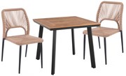 Intrahome ΣΕΤ ΤΡΑΠΕΖΑΡΙΑΣ 3ΤΜΧ ΤΡΑΠΕΖΙ ΑΝΘΡΑΚΙ 80x80 ΚΑΙ ΚΑΡΕΚΛΑ ΜΕ ΣΧΟΙΝΙ .02 intraho-0008085