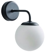 Απλίκα Φωτιστικό Τοίχου 1xG9 Οπάλ Γυαλί Φ13cm Arkolight 710-3/1 Μαύρο
