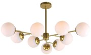 Φωτιστικό Οροφής Nervo 77-8178 83x83x45cm 9xE27 60W Gold-White Homelighting