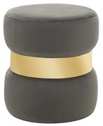LINDA/R ΣΚΑΜΠΟ GREY VELVET ΥΦΑΣΜΑ Φ.37Χ43εκ.
