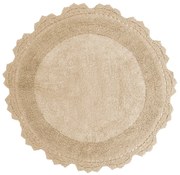 Πατάκι Μπάνιου Στρογγυλό 60cm Με Crochet Δαντέλα Anna Riska Lace Beige