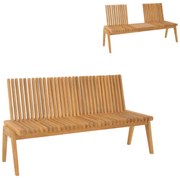 Intrahome Πολυμορφικός καναπές-παγκάκι Jey Intrahome teak ξύλο σε φυσική απόχρωση 120x57.5x80εκ | SKU: INTRAPA-451111128