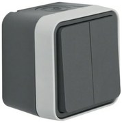 Διακόπτης K/R Επίτοιχος Γκρι ΙΡ55 Cubyko WNC042 Hager-WNC042-Ανθρακί WNC042