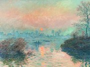 Αναπαραγωγή Sunset on the Seine at Lavacourt, Claude Monet