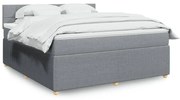 ΚΡΕΒΑΤΙ BOXSPRING ΜΕ ΣΤΡΩΜΑ ΑΝΟΙΧΤΟ ΓΚΡΙ 180X200 ΕΚ. ΥΦΑΣΜΑΤΙΝΟ 3289835