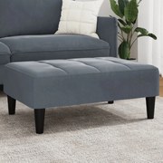 Υποπόδιο Σκούρο Γκρι 77x55x31 εκ. Βελούδινο 4007367