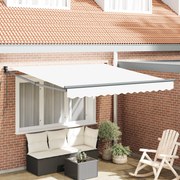 vidaXL Ανασυρόμενη Τέντα Λευκή 300x250 εκ.