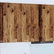 vidaXL Κρεμαστό ντουλάπι με πόρτα Riga Παλιό Ξύλο 30 x 31 x 100 εκ.