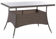 Τραπέζι Military μεταλλικό Rattan γκρι 120x70x75Υ εκ. 120x70x75 εκ.