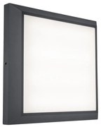 Φωτιστικό Τοίχου - Οροφής Helena 5102101118 IP54 Led 4000K 22x22x3,6cm Dark Grey Lutec