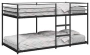 vidaXL Κουκέτα χωρίς στρώμα Μαύρο 107x203 cm Ατσάλι