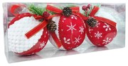 Χριστουγεννιάτικες μπάλες 3τμχ 8cm - Christmas decoration balls 3pcs