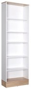 ΒΙΒΛΙΟΘΗΚΗ BATOR PAKOWORLD ΣΕ ΛΕΥΚΟ- OAK ΧΡΩΜΑ 60X26X197ΕΚ
