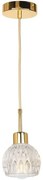 Φωτιστικό Οροφής DD-GL-0032GOLD Φ11x150cm 1xE27 40W Clear-Gold Aidonitsa