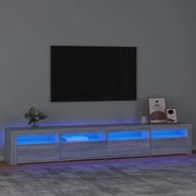 vidaXL Έπιπλο Τηλεόρασης με LED Γκρι Sonoma 240x35x40 εκ.