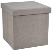 Σκαμπό Αναδιπλουμένο Μπεζ Καφέ Ύφασμα 40x40x38cm ANKOR