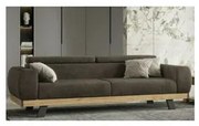Savvidis Furniture  Τριθέσιος Καναπές N3 Ξύλο-Ύφασμα 200x94εκ Καφέ Rolltechnic BEST-512498685