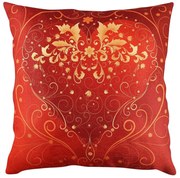 Μαξιλάρι Διακοσμητικό (Με Γέμιση) A11363 Red Aberto Design 43X43 Βαμβάκι-Πολυέστερ