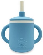 Ποτήρι Εκπαιδευτικό 180ml Με Καλαμάκι Smikkels Γαλάζιο 63-30016
