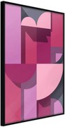 Αφίσα - Pink Geometry - 40x60 - Μαύρο - Χωρίς πασπαρτού