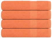 vidaXL Πετσέτες 4 τεμάχια Πορτοκαλί 100x200 εκ. 360 γρ/μ² 100% βαμβάκι