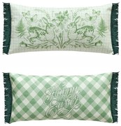 Μαξιλάρι Διακοσμητικό (Με Γέμιση) Easter 24 05 Green-Ecru Kentia 30X60 30x60cm Cotton-Polyester