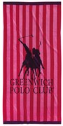 3857 ΠΕΤΣΕΤΑ ΘΑΛΑΣΣΗΣ 90Χ180 GREENWICH POLO CLUB ΚΟΚΚΙΝΟ-ΡΟΖ