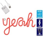 Διακοσμητικό Φωτιστικό Neon Led Κόκκινο Yeah 78589 Globostar-78589-Κόκκινο 78589