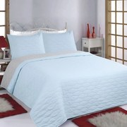 Κουβερλί Μονό (Σετ 170x240) 2 Όψεων Silk Fashion Ruby Blue-Grey