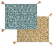 Σουπλά Wisely Mustard-Petrol Nef-Nef 33x48cm 100% Cotton