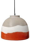 Φωτιστικό Οροφής Lett 017677 D30xH30cm Terracotta-White-Grey