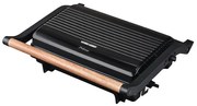 Primo PRPT-40492 Τοστιέρα Panini Αντικολλητικές πλάκες 1000W Wooden-Μαύρη