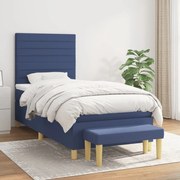 ΚΡΕΒΑΤΙ BOXSPRING ΜΕ ΣΤΡΩΜΑ ΜΠΛΕ 90X190 ΕΚ.ΥΦΑΣΜΑΤΙΝΟ 3137203