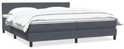 BOX SPRING ΚΡΕΒΑΤΙ ΜΕ ΣΤΡΩΜΑ ΣΚΟΥΡΟ ΓΚΡΙ 180X220 ΕΚ. ΒΕΛΟΥΔΙΝΟ 3316078