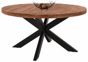 Τραπέζι Levinho HM8485.11 Από Μασίφ Ξύλο Mango D150x78cm Natural Μέταλλο,Ξύλο